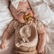 Hevea Natural Rubber Pacifier Anatomical Art.239441 Maya/Thunder Grey  Natural anatomical 3-36 month