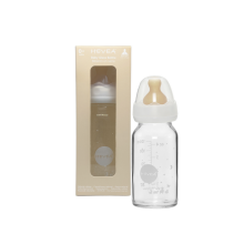 Hevea Glass Baby Bottle Art.239498 Stikla barošanas pudelīte 120ml