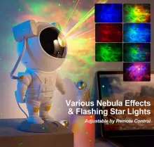 Kids Severno Astronaut Nebula Projector Art.239836 Звездный проектор - астронавт светодиодный с пультом