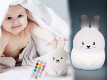 Kids Severno  Projector Rabbit Art.239838 Ночник детский силиконовый  Зайчик с пультом
