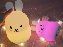 Kids Severno  Projector Rabbit Art.239838 Ночник детский силиконовый  Зайчик с пультом