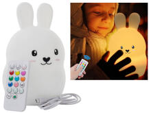 Kids Severno  Projector Rabbit Art.239838 Ночник детский силиконовый  Зайчик с пультом