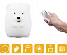 Kids Severno  Projector Bear Art.239839 Naktslampiņa bērniem  Lācis ar tālvadības pulti