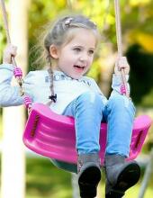 Kids Severno Swing Art.239877 Pink Детские садовые качели из прочного пластика