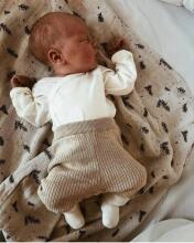 La Bebe™ NO Baby Body Art.239962 White Zīdaiņu bodiji no 100% kokvilnas ar garām piedurknēm