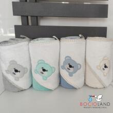 Bocialand Bath Towel  Art.BOC0220 Bear  Махровое полотенце с капюшоном 100x100см.