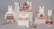 JaBaDaBaDo Hammerpeg Bunny Art.C2535  Wooden educational toy with a hammer