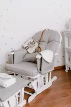 Mendler Relaxing Rocking Chair Art.HWC-C76 Velvet Grey  Šūpuļkrēsls