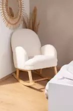 Childhome Rocking Chair Art.BB65182 Teddy Of White  Кресло-качалка для кормления
