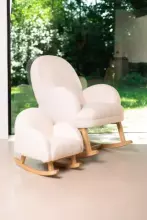Childhome Rocking Chair Art.BB65182 Teddy Of White  Кресло-качалка для кормления