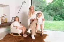 Childhome Rocking Chair Art.BB65182 Teddy Of White  Кресло-качалка для кормления