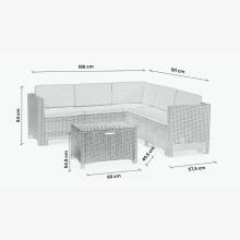 Garden furniture set Colorado Corner grey