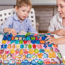 Wooden Puzzles Montessori 6 in 1  Art.241379   Деревянный пазл Монтессори