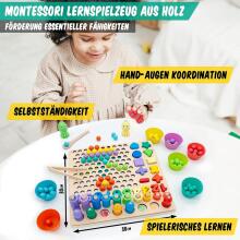 Faerly® Montessori Toy Magnetic Game 5 in 1 Art.241385 Koka puzle Montessori