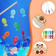 Ukofew Magnetic Fishing Game  Art.241408 Koka puzle ar magnētiem Makškērešana