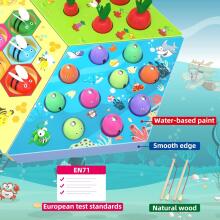Uping Magnetic Fishing Game Art.241408 Montessori Wooden Puzzle Fishing
