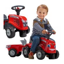 Pealeistumistraktor Massey Ferguson käruga, punane