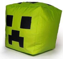 Qubo™ The Cube 50 Minecraft Art.241479 Apple Sēžammaiss, Puffs, Mīkstais bean bags