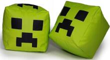 Qubo™ The Cube 50 Minecraft Art.241479 Apple Sēžammaiss, Puffs, Mīkstais bean bags