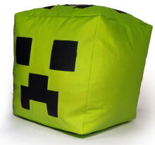 Qubo™ The Cube 50 Minecraft Art.241479 Apple Sēžammaiss, Puffs, Mīkstais bean bags