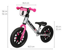 MILLY MALLY 4100 Qplay Balance motocikls Player rozā krāsā