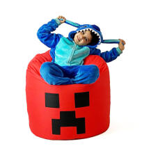 Qubo™  Drop Minecraft XL Art.241764 Blueberry Sēžammaiss Puffs, Mīkstais bean bags