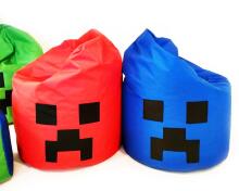 Qubo™  Drop Minecraft XL Art.241765 Сranberry Кресло мешок, бин бег (bean bag), кресло груша, пуф