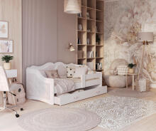 AJK Lili 1608 Crystal Art.241948 White подростковая кровать 180x80см