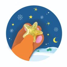 Magic Moments SF - Glitter maltose star. 3 assorted