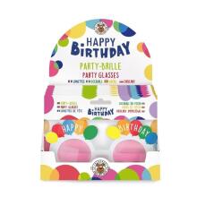 Birthday Fun - ‘Happy Birthday’ glasses, 4 assorted