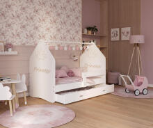 AJK Daisy Frez Art.242310 Стильная молодёжная кровать с матрасом 160x80 см