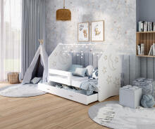 AJK Daisy Frez Art.242310 Стильная молодёжная кровать с матрасом 160x80 см