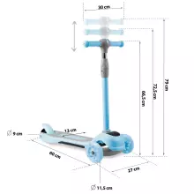 Ricokids Scooter Led Art.765003 Blue Bērnu skūteris augstāka kvalitāte ar gaismas effektiem