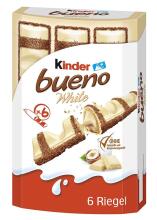 Kinder Bueno White  Art.107308 Шоколад с молочной начинкой,6x19гр