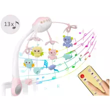 Ricokids Musical Mobile Art.RK-813 Pink Muzikālais karuselis ar projektoru