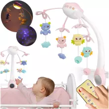 Ricokids Musical Mobile Art.RK-813 Pink Muzikālais karuselis ar projektoru