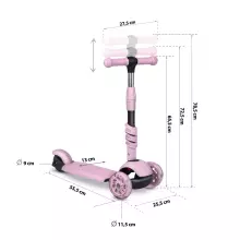 Ricokids Cubi Art.243745 Pink  Bērnu trīsriteņu skrejritenis 2 vienā