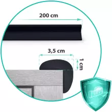 Ricokids Foam Tape Art.798701 Black  Aizsardzība uz leņķiem