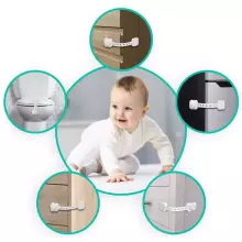 Ricokids Strap Lock Art.798200  Skapja,/ledusskapja atvilktnes aizsardzība,6 gab