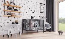 Baby Crib Club Dominik Art.243803 Grey Bērnu kokā gultiņa ar kasti 120x60cm