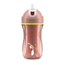 180721 THERMAL MUG 266ML STRAW 14+ PEACH