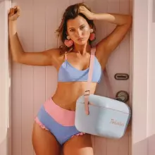 Polarbox Cool Box Retro Cooler Art.244394 Cyan – Baby rose Холодильник для кемпинга 20Л