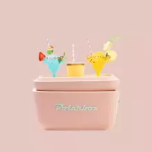 Polarbox Cool Box Retro Cooler Art.244394 Cyan – Baby rose Холодильник для кемпинга 20Л