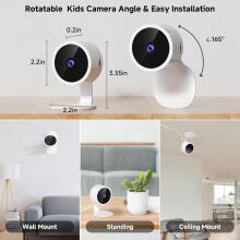 La bebe™ Accessories Wi-Fi Camera 120 Degree Vertical Art.244579  digitālā video uzraudzības ierīce