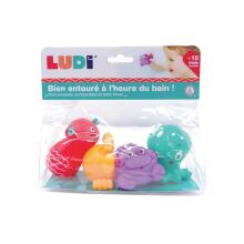 Набор игрушек для ванной LUDI, Морские животные, 4 шт.