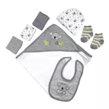 Tom Kids Baby Gift Set Art.246354 Grey Baby Gift Set  8 pieces