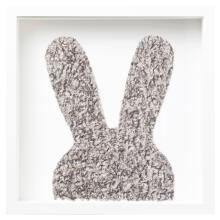 Room Accesories Art.246380 Decorative wall art in frame  "Bunny" – fluffy textile panel for kids' room
