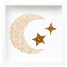 Room Accesories Art.246383 Decorative wall art in frame  "Moon" – fluffy textile panel for kids' room