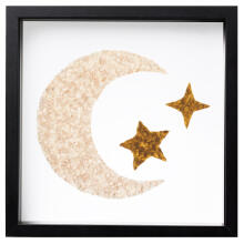 Room Accesories Art.246383 Decorative wall art in frame  "Moon" – fluffy textile panel for kids' room