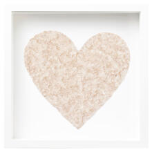 Room Accesories Art.246384 Decorative wall art in frame  "Heart" – fluffy textile panel for kids' room